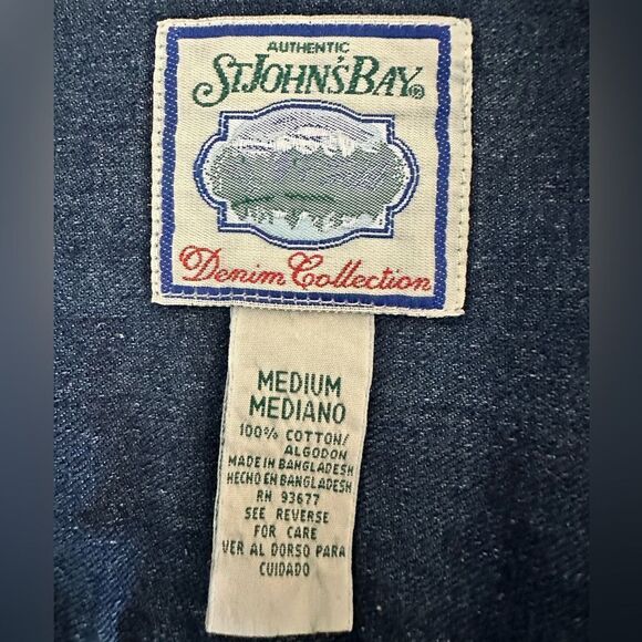 EUC - St John’s Bay Women’s Blue Jean Vest with buttons - Size Medium - Picture 5 of 5